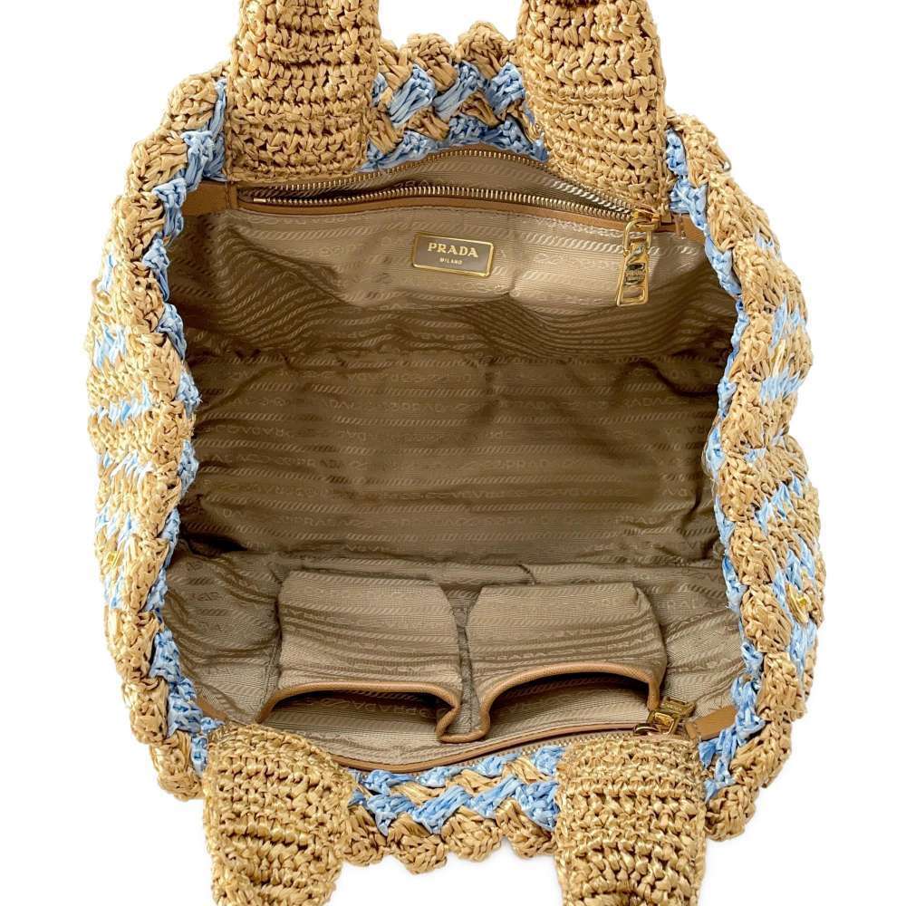 Prada Canapa Raffia Handbag Tote - Picture 5 of 12